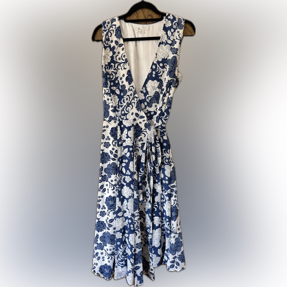 BODEN 100% SILK WRAP DRESS